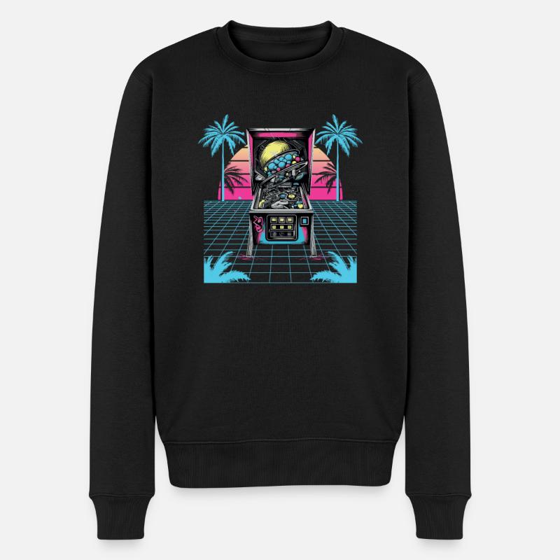 Flipper Flipperautomat Arcade Gamer Retrowave - Pull Premium bio Homme - noir