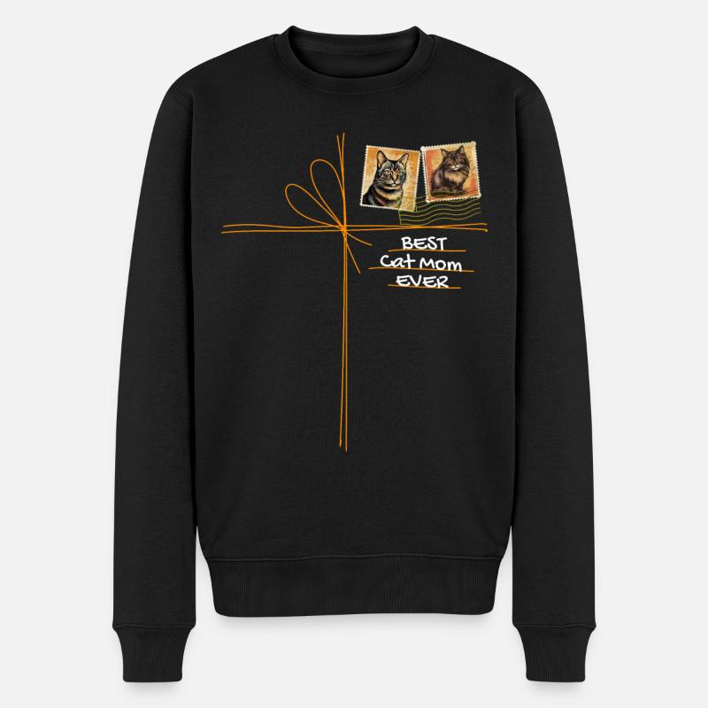 Chat Maman Chat Chat Cartoon Chats Chat Mamans - Pull Premium bio Homme - noir