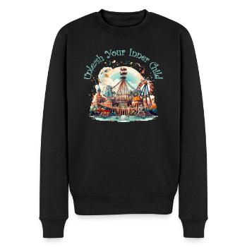 Freizeitpark Jahrmarkt Rummelplatz Dorffest - Männer Premium Bio Pullover - Schwarz - Vorne - Nico (187cm)