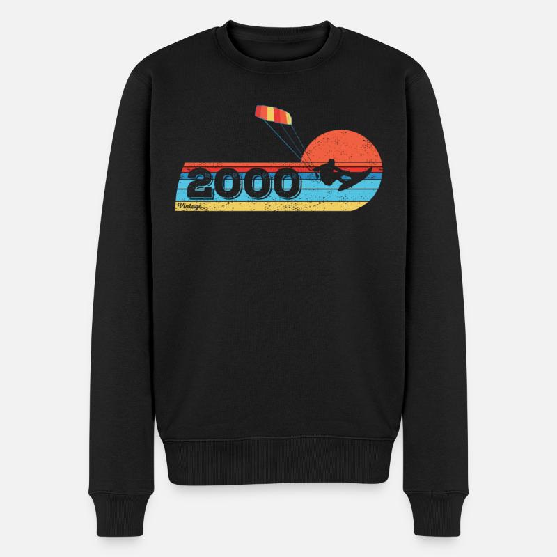 Kitesurf Anniversaire Millésime 2000 Né - Pull Premium bio Homme - noir