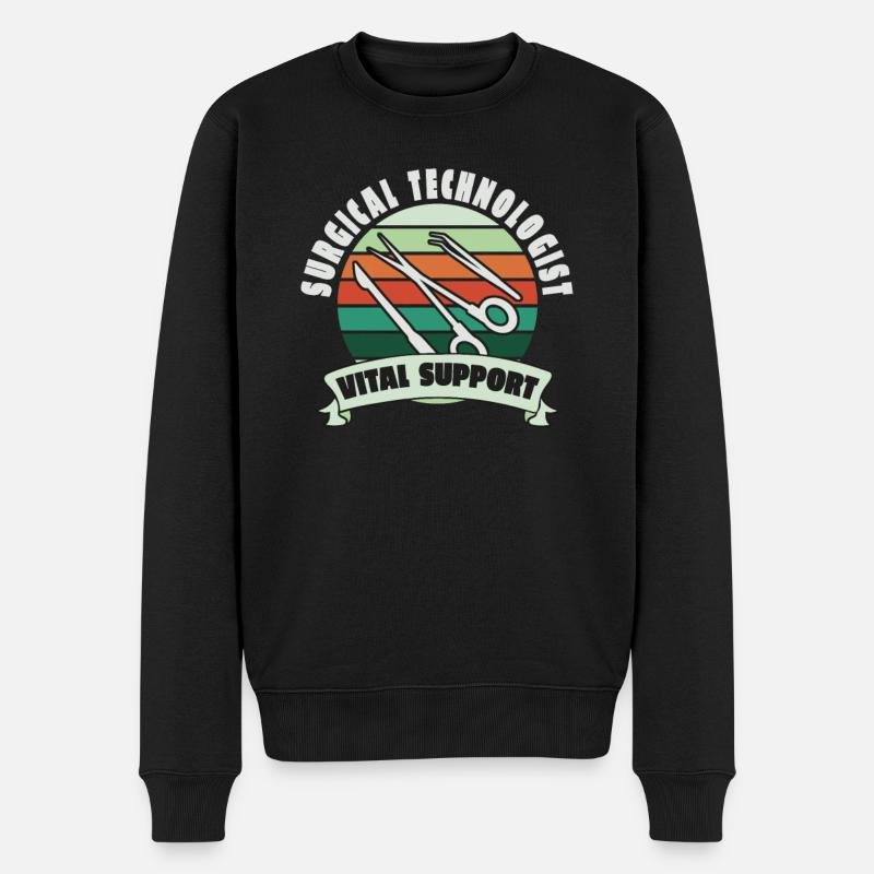 Surgical-Technical Assistant Surgeon - Men's Premium Organic Jumper - black