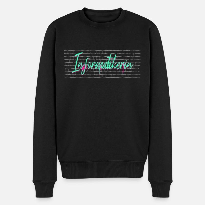 Programmierer Abschluss-Geschenk Informatikerin - Männer Premium Bio Pullover - Schwarz