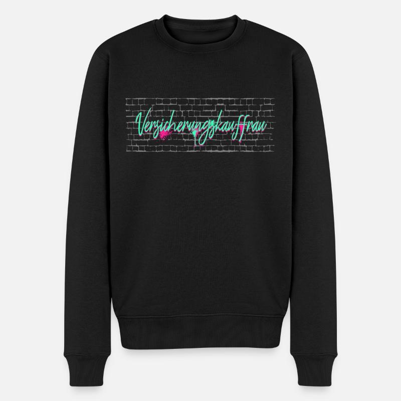 Markler Abschluss-Geschenk Versicherungskauffrau - Männer Premium Bio Pullover - Schwarz