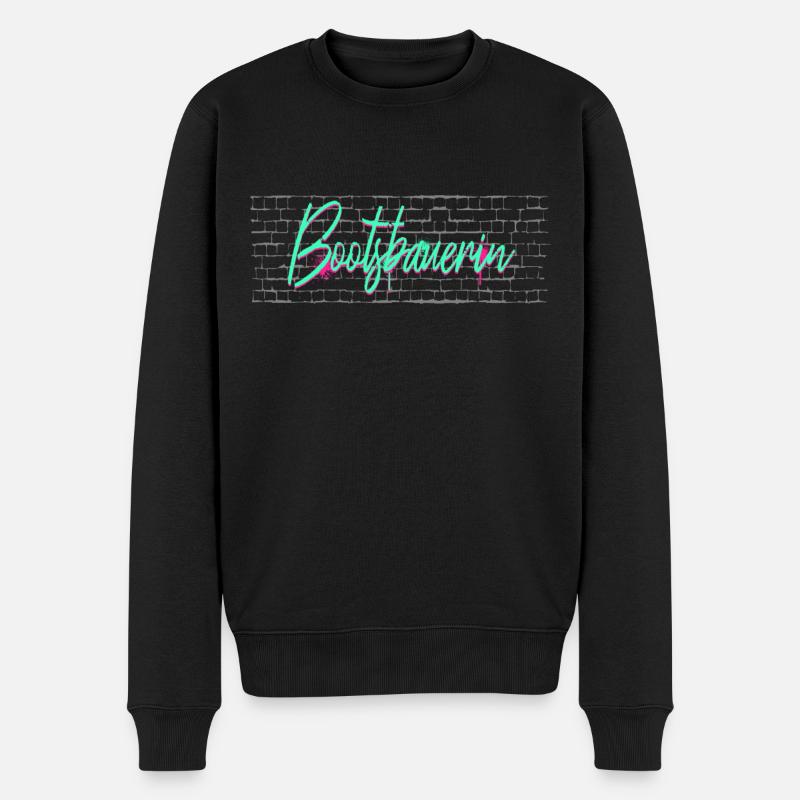 Schiffbauer Abschluss-Geschenk Bootsbauerin - Männer Premium Bio Pullover - Schwarz