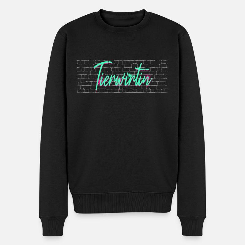 Tierpfleger Abschluss-Geschenk Tierwirtin - Männer Premium Bio Pullover - Schwarz