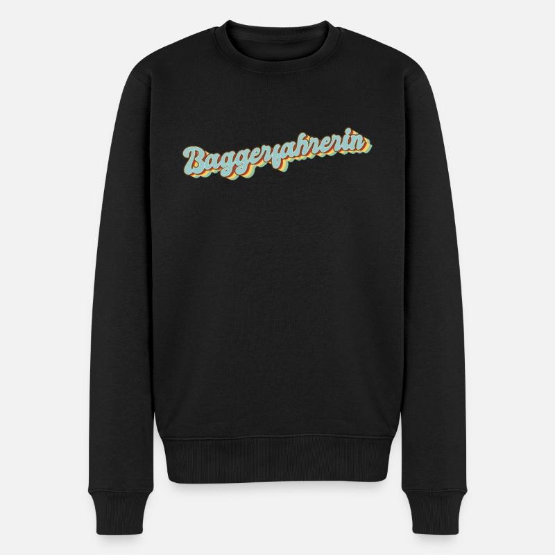 Bagger-Fahrer Abschluss-Geschenk Baggerfahrerin - Männer Premium Bio Pullover - Schwarz