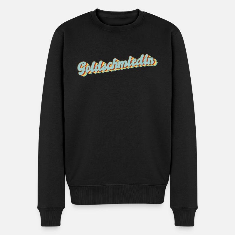 Juwelier Abschluss-Geschenk Goldschmiedin - Männer Premium Bio Pullover - Schwarz