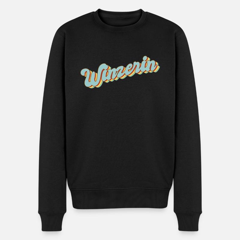 Weinbauer Abschluss-Geschenk Winzerin - Männer Premium Bio Pullover - Schwarz