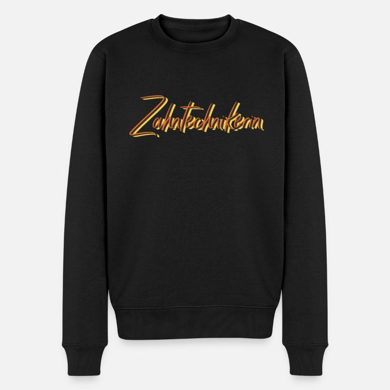 Zahnarzt Abschluss-Geschenk Zahntechnikerin - Männer Premium Bio Pullover - Schwarz