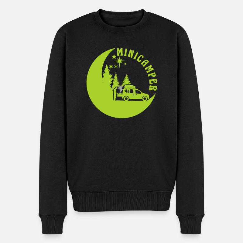 Minicamper Camping-Camper Microcamper - Männer Premium Bio Pullover - Schwarz