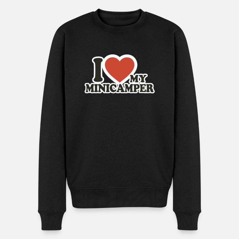Minicamper Love Camping-Camper Microcamper - Männer Premium Bio Pullover - Schwarz