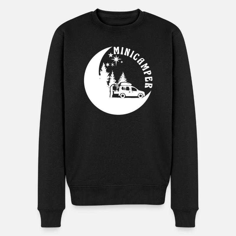 Minicamper Camping-Camper Microcamper - Männer Premium Bio Pullover - Schwarz