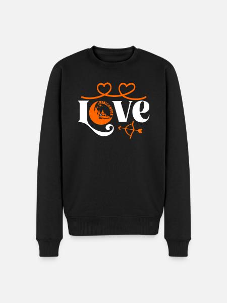 Minicamper Lover Herzen Camping-Camper Microcamper - Männer Premium Bio Pullover - Schwarz