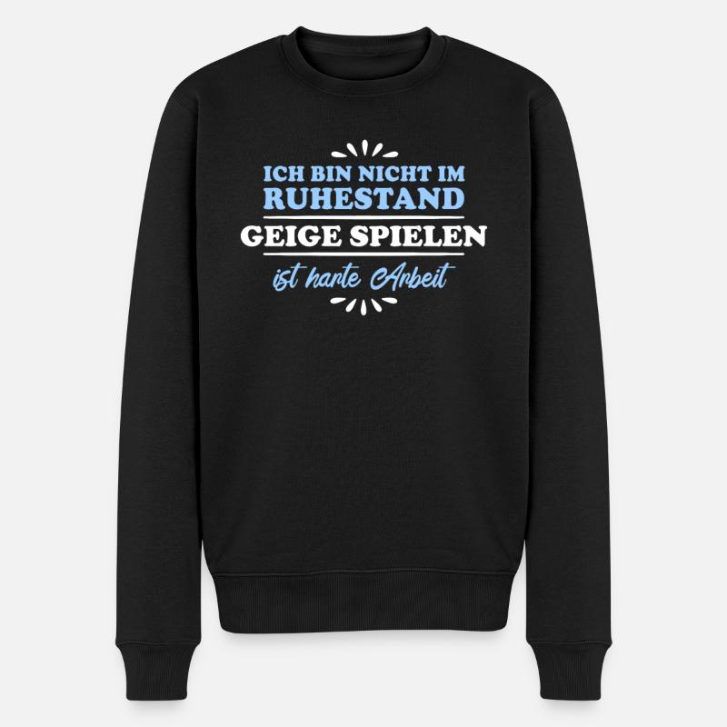 Ruhestand Rentner Pensioner Geiger - Männer Premium Bio Pullover - Schwarz