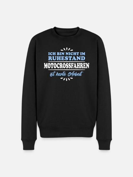 Retired Pensioner Pensioner Motocross Rider - Men's Premium Organic Jumper - black