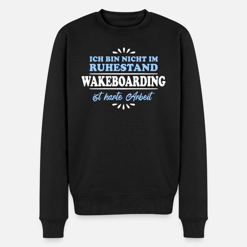 Ruhestand Rentner Pensioner Wakeboarder - Männer Premium Bio Pullover - Schwarz