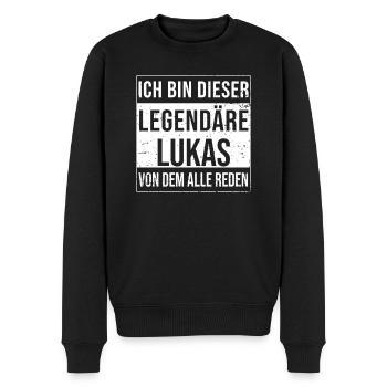 I'm this legendary shirt for Luke - Men's Premium Organic Jumper - black - Front - Nico (187cm)