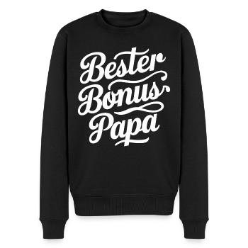 Bonus Papa - Männer Premium Bio Pullover - Schwarz - Vorne - Nico (187cm)
