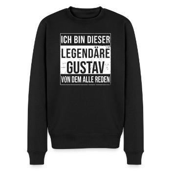 I'm this legendary for Gustav - Men's Premium Organic Jumper - black - Front - Nico (187cm)