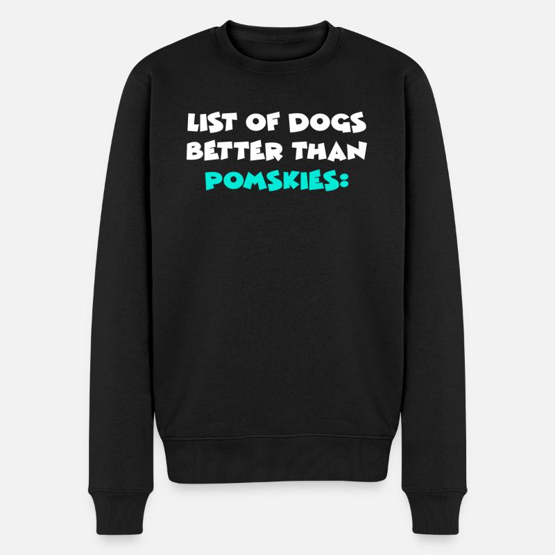 Pomsky Pomskies Hunde Fans Besitzer Besitzerinnen - Männer Premium Bio Pullover - Schwarz