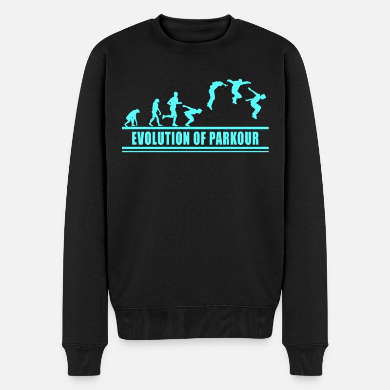 Freerunning Freerunner Hindernisparkour laufen - Männer Premium Bio Pullover - Schwarz