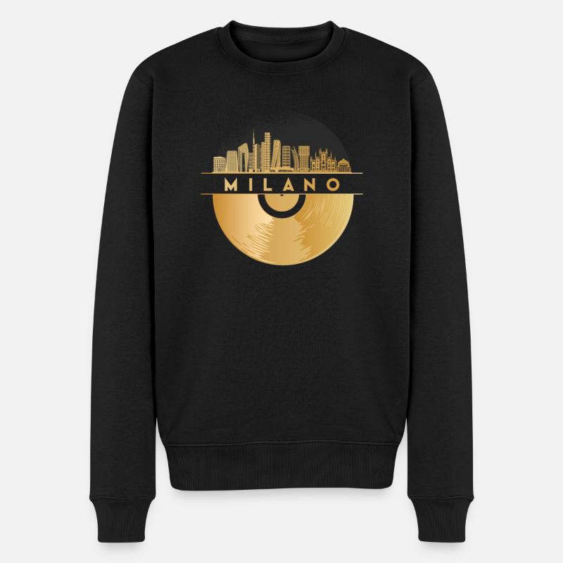 Disque vinyle Disco Musique - Pull Premium bio Homme - noir