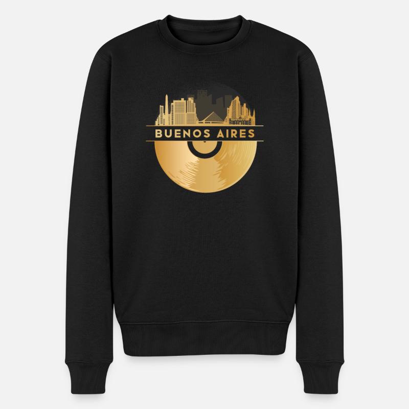 Disque vinyle Musique - Pull Premium bio Homme - noir