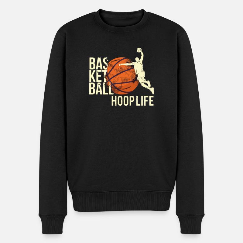 Basketteur basketteur basketteur « HOOP-LIFE » - Pull Premium bio Homme - noir