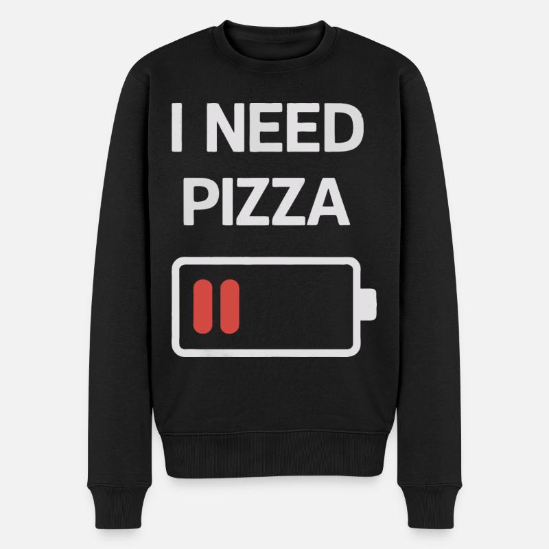 Pizza Italie Restauration rapide - Pull Premium bio Homme - noir