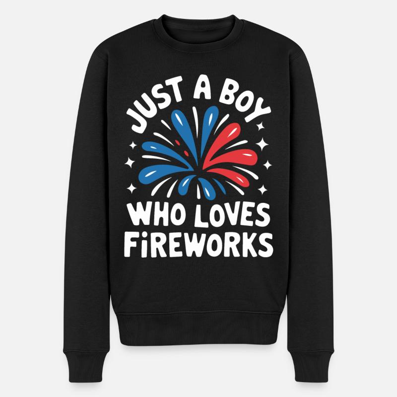 Pyrotechniker Feuerwerk Pyrotechnik - Männer Premium Bio Pullover - Schwarz