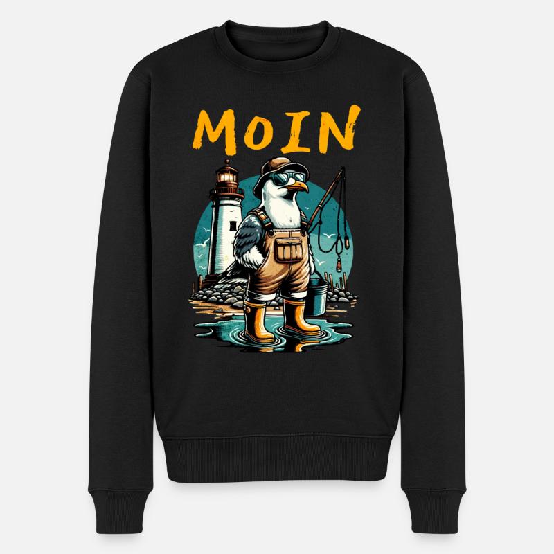 MOIN - Männer Premium Bio Pullover - Schwarz