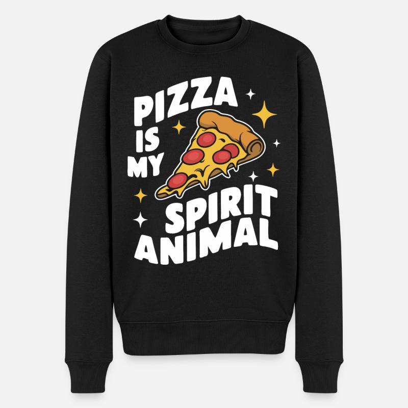 Pizza Italie Restauration rapide - Pull Premium bio Homme - noir