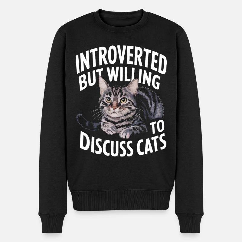 Introvertierter asozialer introvertierter - Männer Premium Bio Pullover - Schwarz
