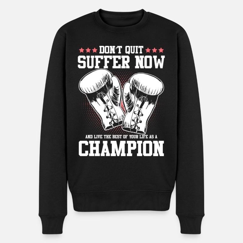 Boxing Boxhandschuhe - Männer Premium Bio Pullover - Schwarz