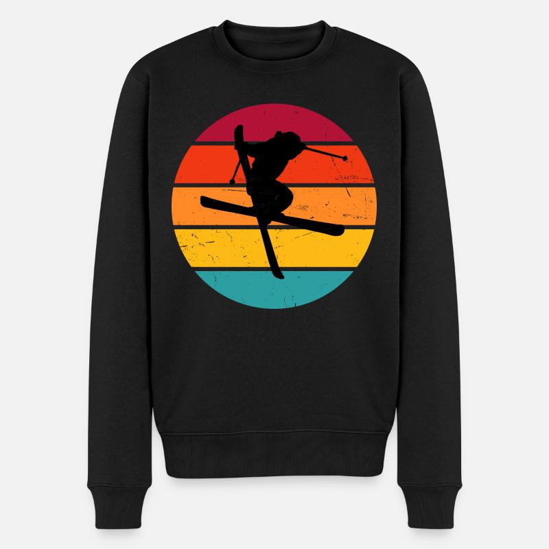 Slopestyle Freestyle Ski Herren Ski Freestyle - Männer Premium Bio Pullover - Schwarz