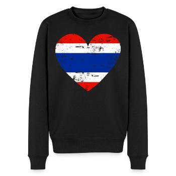 Thaïlande Flag Heart - Pull Premium bio Homme - noir - Devant - Nico (187cm)