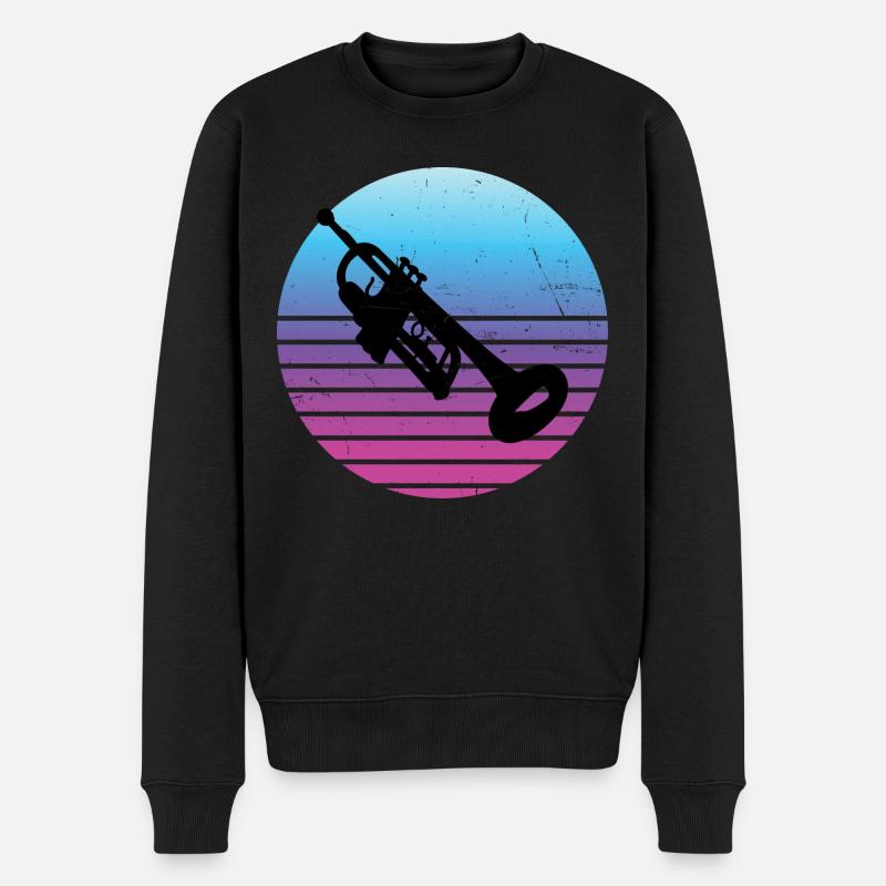 Trumpet Herren Damen Trompete Trompeter Jazz Tromp - Männer Premium Bio Pullover - Schwarz