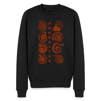 AMMONITEN - Fossil - Paläontologie - Student - Männer Premium Bio Pullover - Schwarz - Vorne - Nico (187cm)