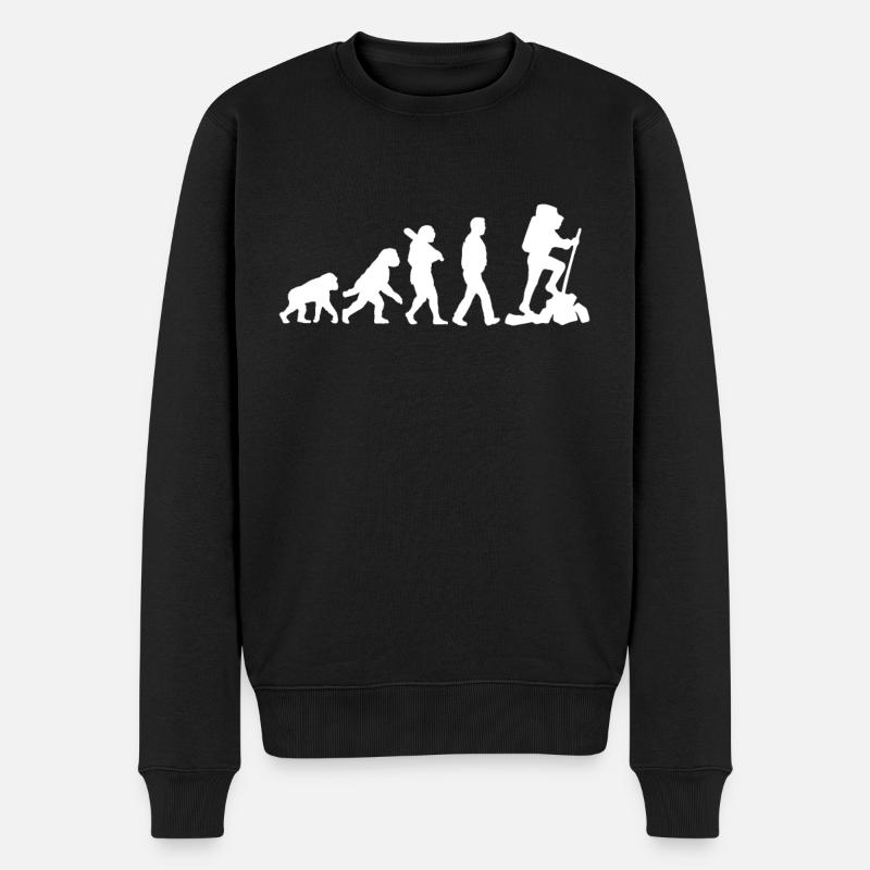 Evolution of hiking - Men's Premium Organic Jumper - black