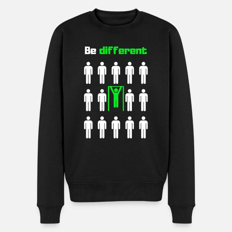 Be different, train - Men's Premium Organic Jumper - black