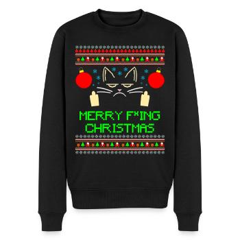 Merry Fucking Christmas Ugly Xmas - Pull Premium bio Homme - noir - Devant - Nico (187cm)
