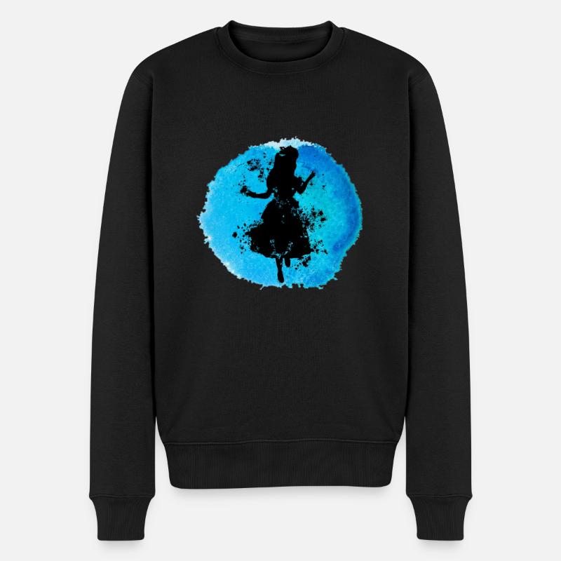Alice Im Untergrund - - Männer Premium Bio Pullover - Schwarz