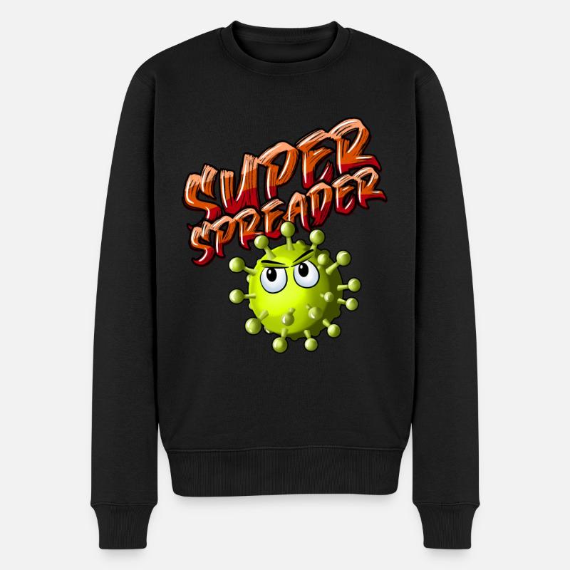 Superspreader - Männer Premium Bio Pullover - Schwarz