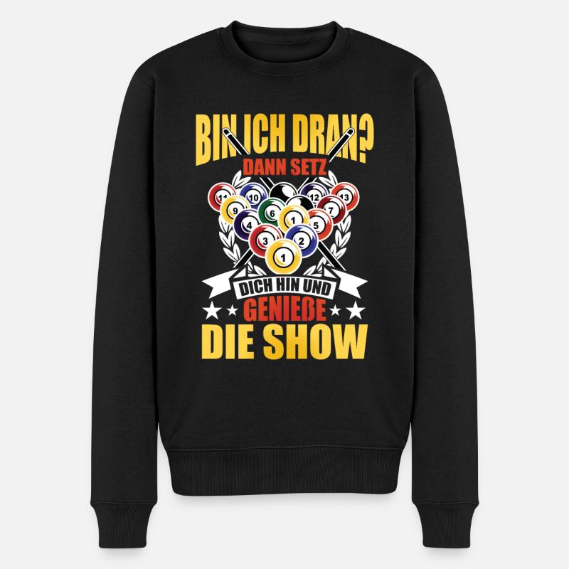 Billard Pool Snooker für einen Billard Spieler - Männer Premium Bio Pullover - Schwarz