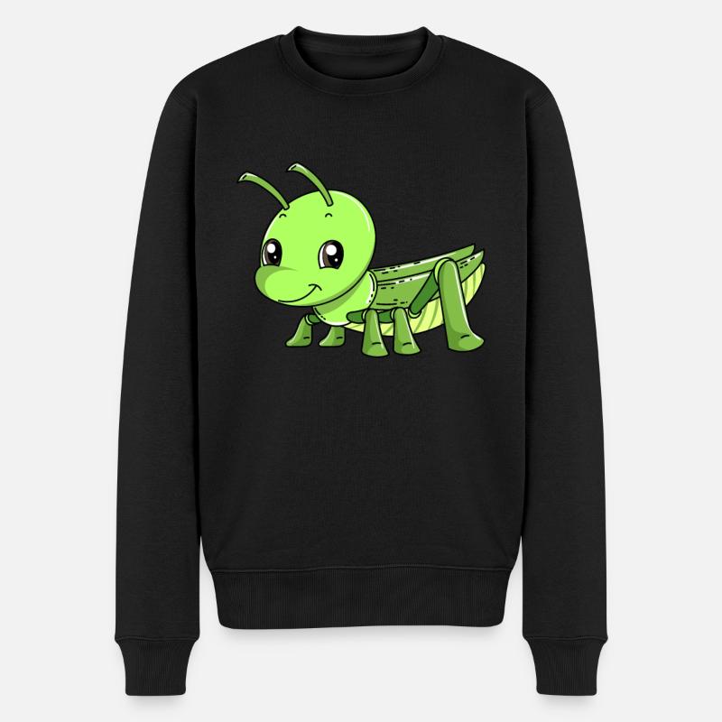 Niedlicher Grashüpfer Design für einen Grashüpfer - Männer Premium Bio Pullover - Schwarz
