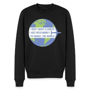 Reisen Reisender Reisende Urlaub Urlauber Reise - Männer Premium Bio Pullover - Schwarz - Vorne - Nico (187cm)