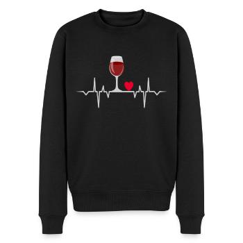 vins buveur de vin buveur de vin amateur de vin - Pull Premium bio Homme - noir - Devant - Nico (187cm)
