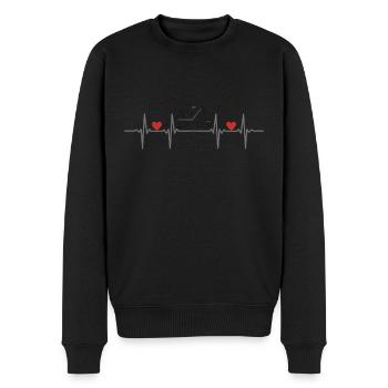 heimat familienwohnung wohnung familiehaus zuhause - Männer Premium Bio Pullover - Schwarz - Vorne - Nico (187cm)