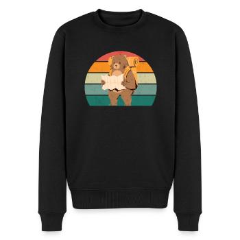 Camping Outfit for Men Camper Design Women - Men's Premium Organic Jumper - black - Front - Nico (187cm)
