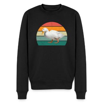Ducks Swimming Fly Waddle Rubber Duck Duck - Men's Premium Organic Jumper - black - Front - Nico (187cm)